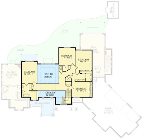 Spacious Craftsman House Plan With Gables And 5 Bed & 5 Bath